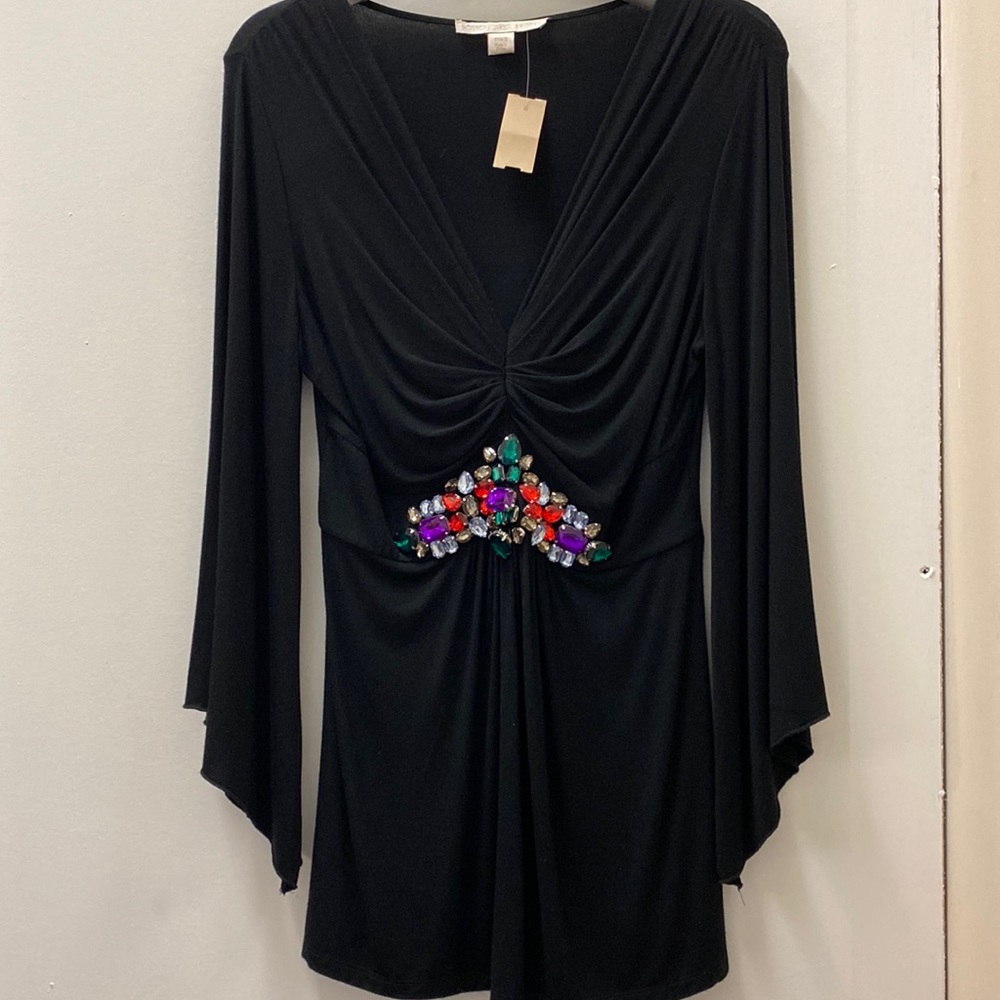 Boston Proper Jeweled Blouse